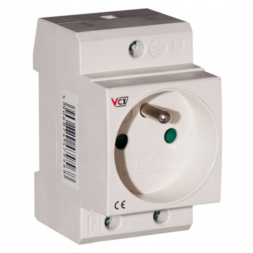 

Gniazdo z uziemieniem na szynę TH35 Din 230V 2P+Z