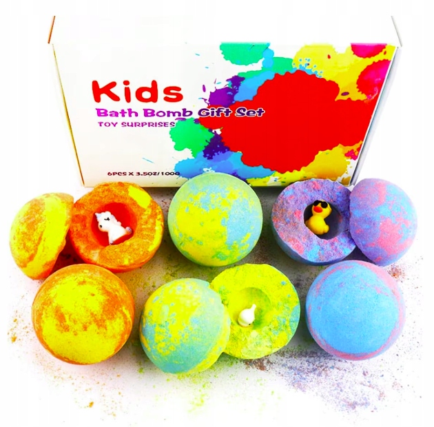 BOMBY DO KĄPIELI ZESTAW 6 SZTUK RÓŻNE ZAPACHY KULE KĄPIELOWE SUPER 6SZT