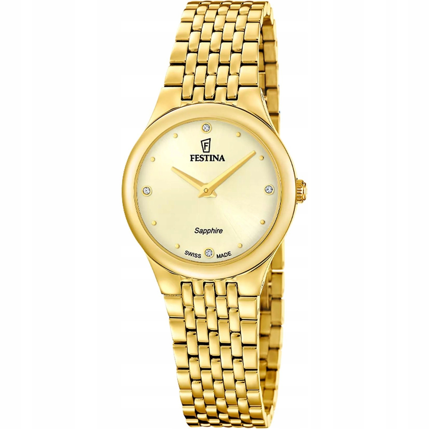 Dámské hodinky Festina F20098-2 Zirkony zlaté