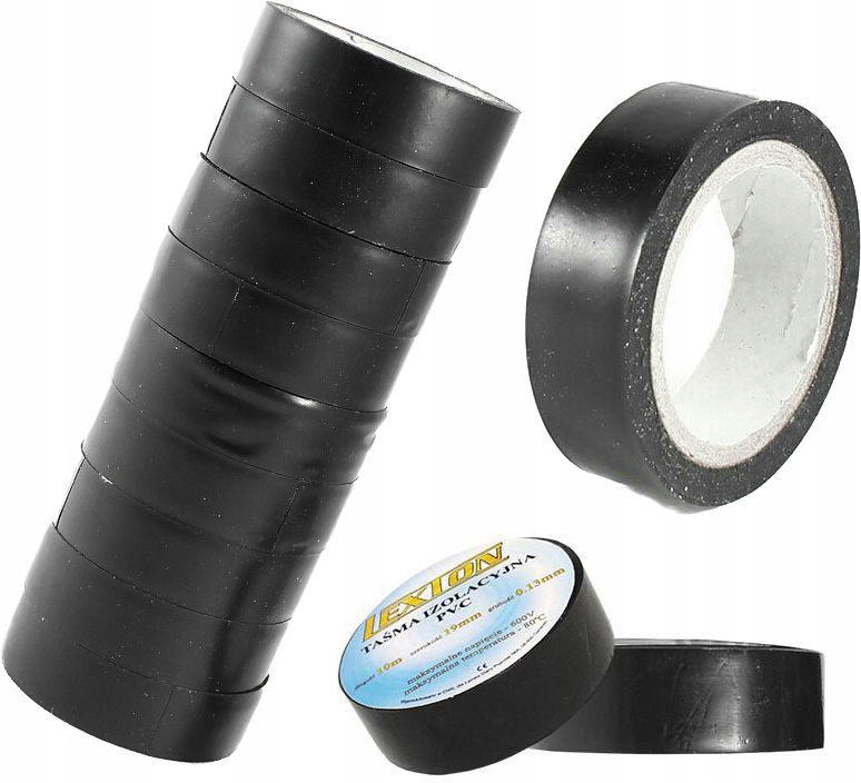 

Taśma izolacyjna Pvc zestaw 10szt czarna 19x10m