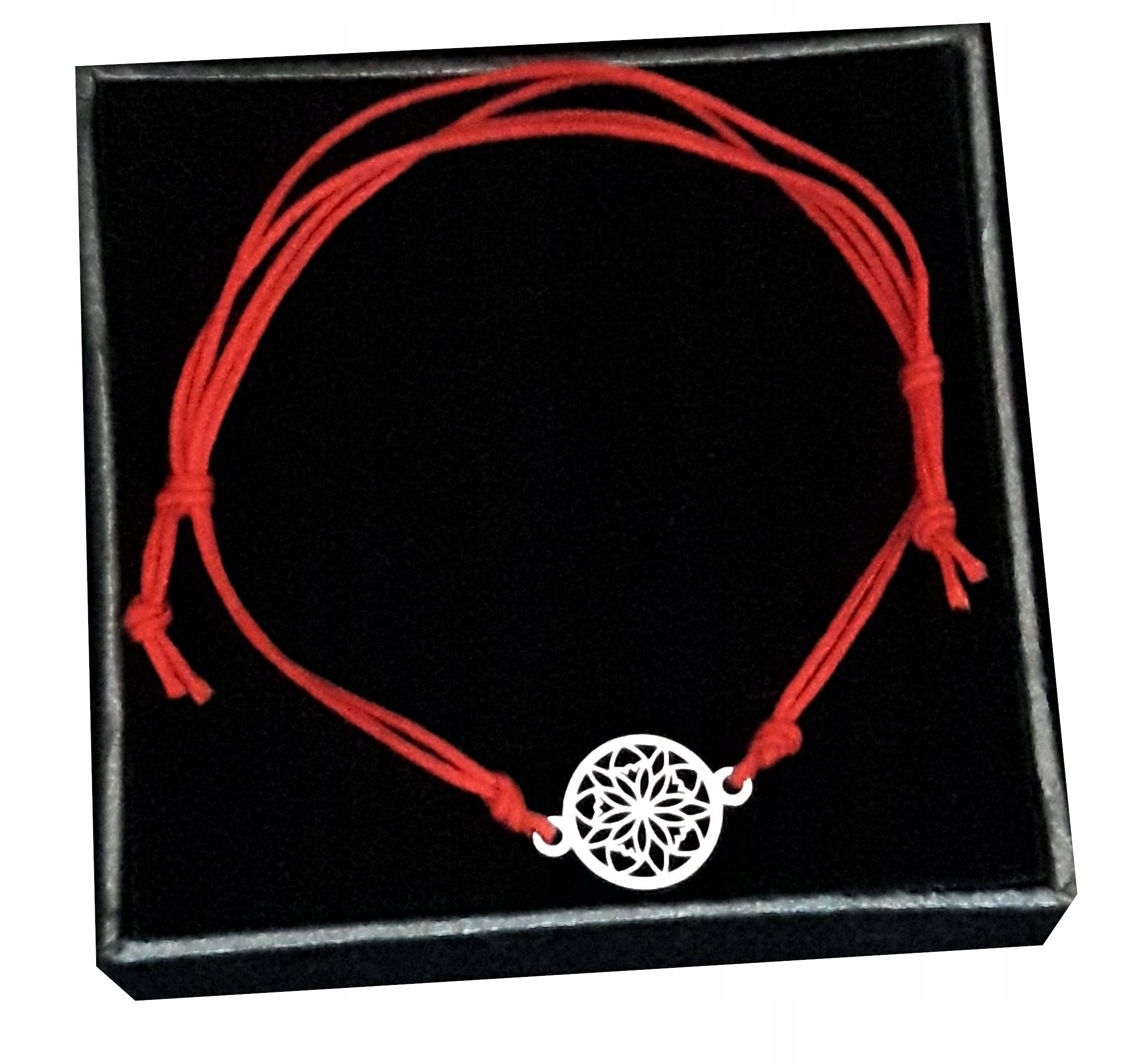 

Bransoletka sznurkowa ażurek ażur srebro 925