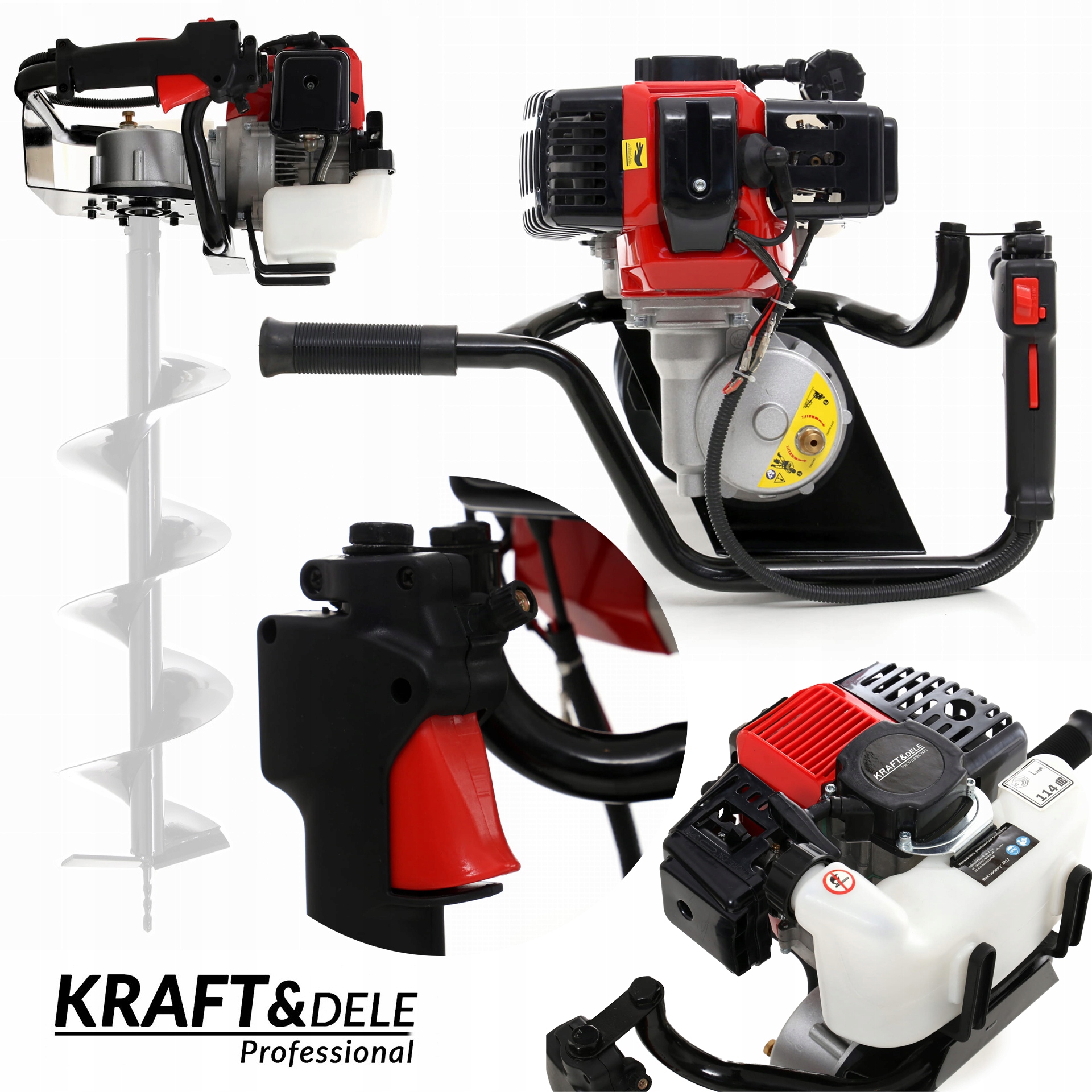 Půdní vrtná souprava Spalovací motor pro vrták 3,8 kW 5,2 Km Kraft&Dele