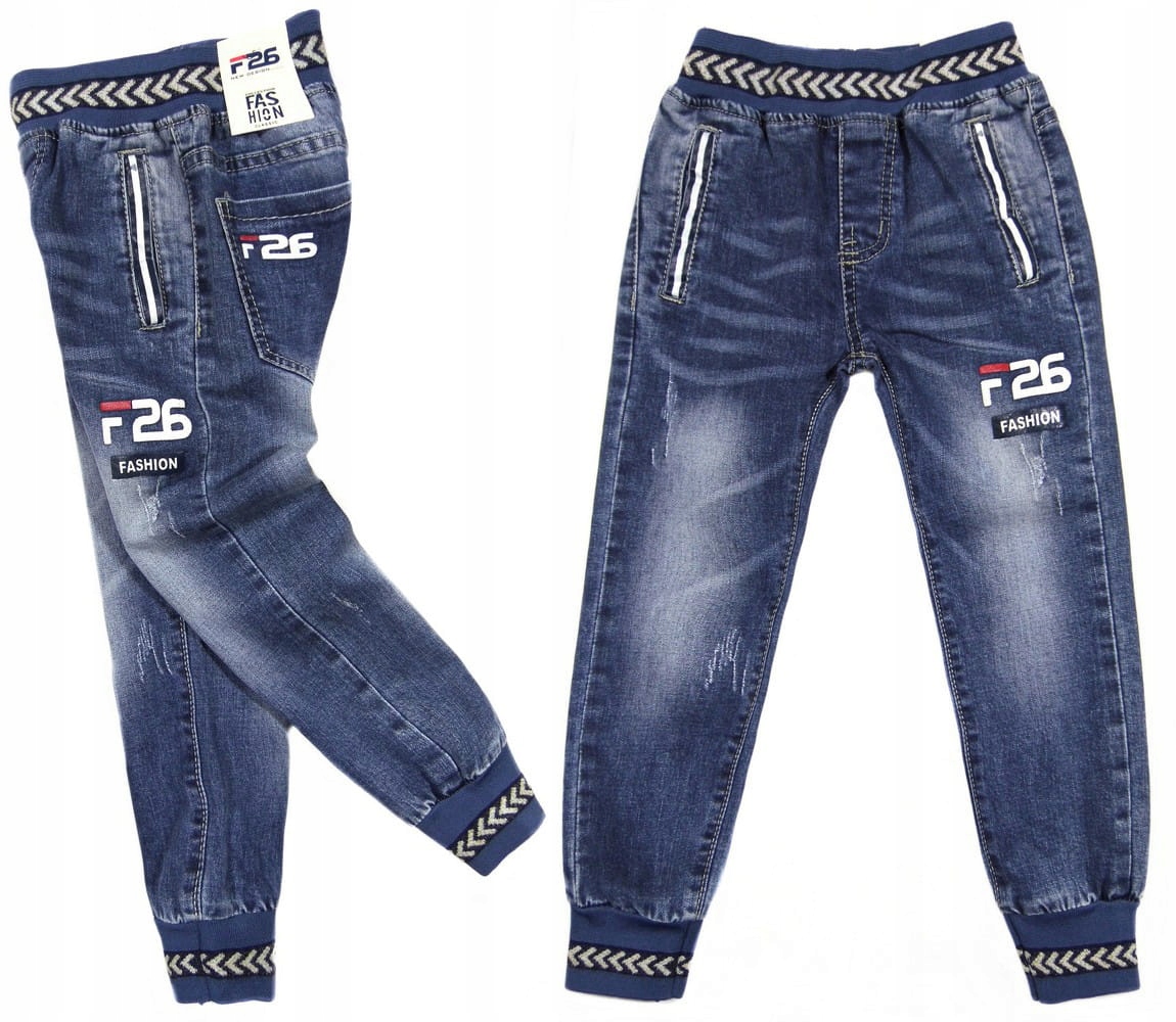 

Spodnie joggery Hubert 98/104 miękki jeans 161B