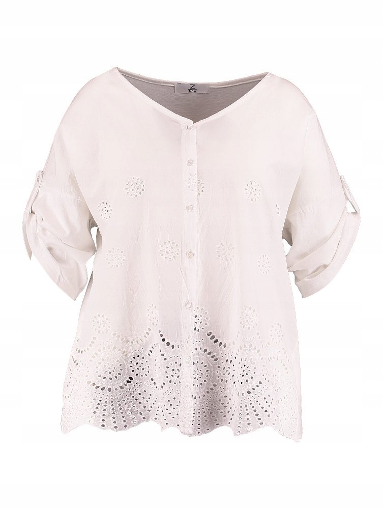 Z-one Krásná Bílá Halenka Anglická Výšivka ZO87 46