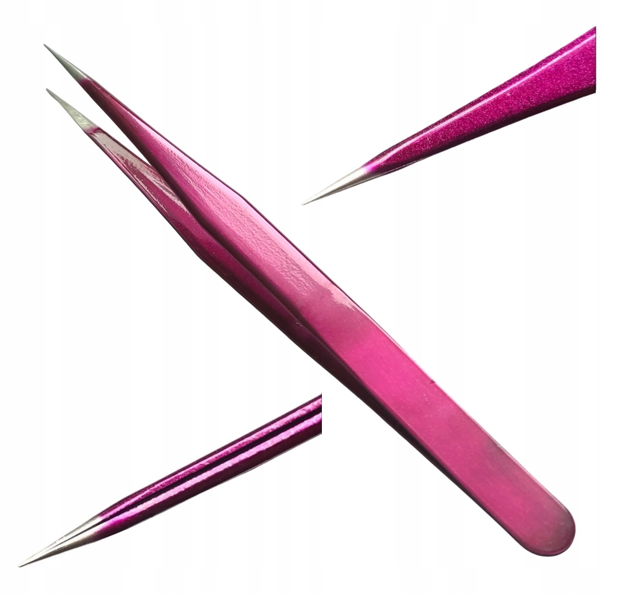 Pęnseta Pinceta Prosta Rose do rzęs Lash-Cafe