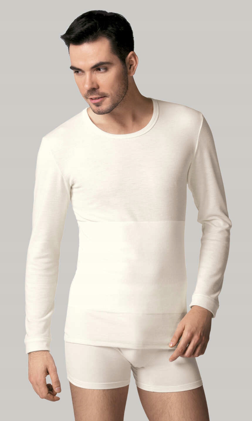 Podprsenka Wadima Pánská vlna s dlouhým rukávem 2R2003 Wool Thermo krémová vel L
