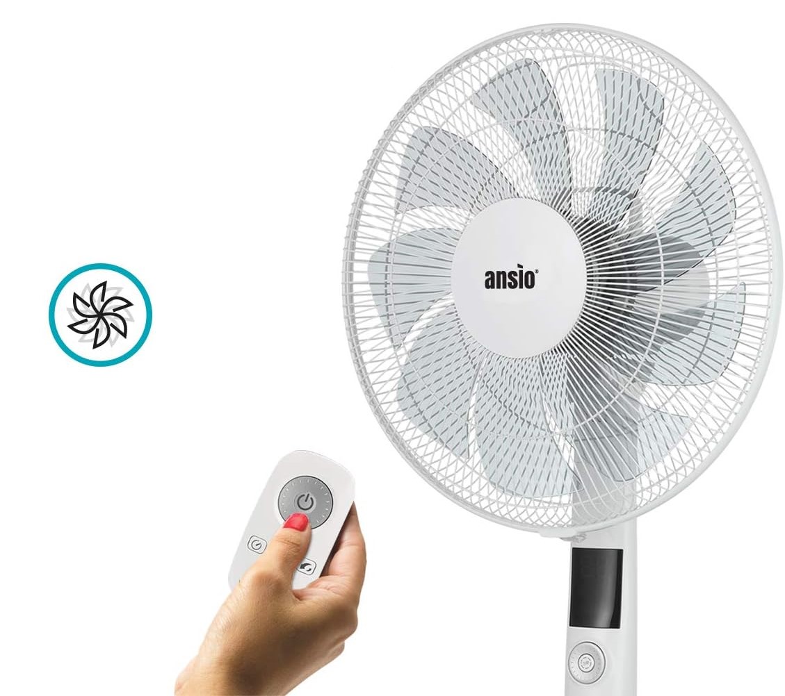 ANSIO Wentylator stojący z pilotem zdalnego sterowania 30W Marka Ansio