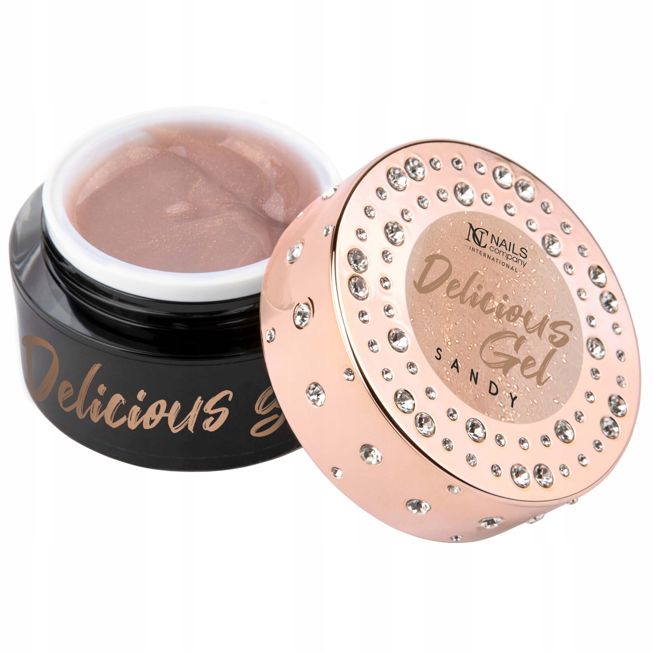 Nails Company Stavební Gel na nehty Delicious Gel s drobinkami 50 g Sandy