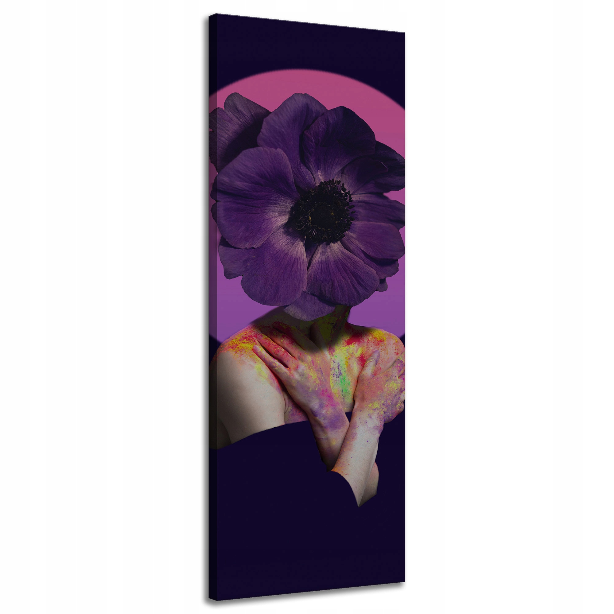 Obraz na plátně Fialová Květina Dívka Barvy 40x120 cm