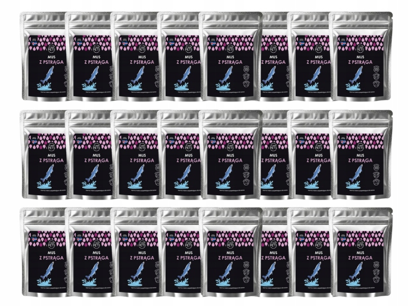 Levně krmivo krmivo pro kočky Pěna ze pstruha kapsička 300 g Wowpets 24 ks pamlsků