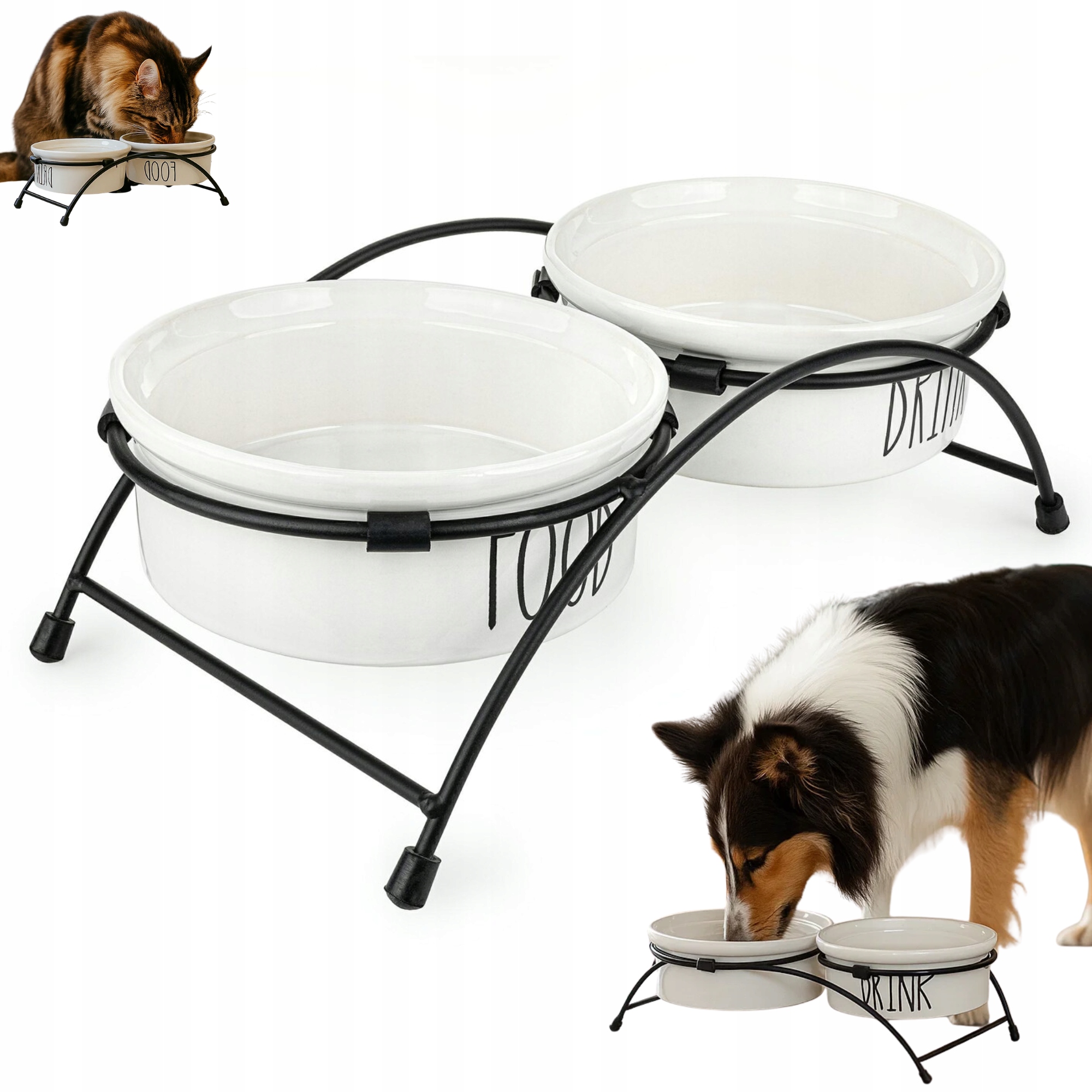 Keramické Misky na stojanu pro psy a kočky