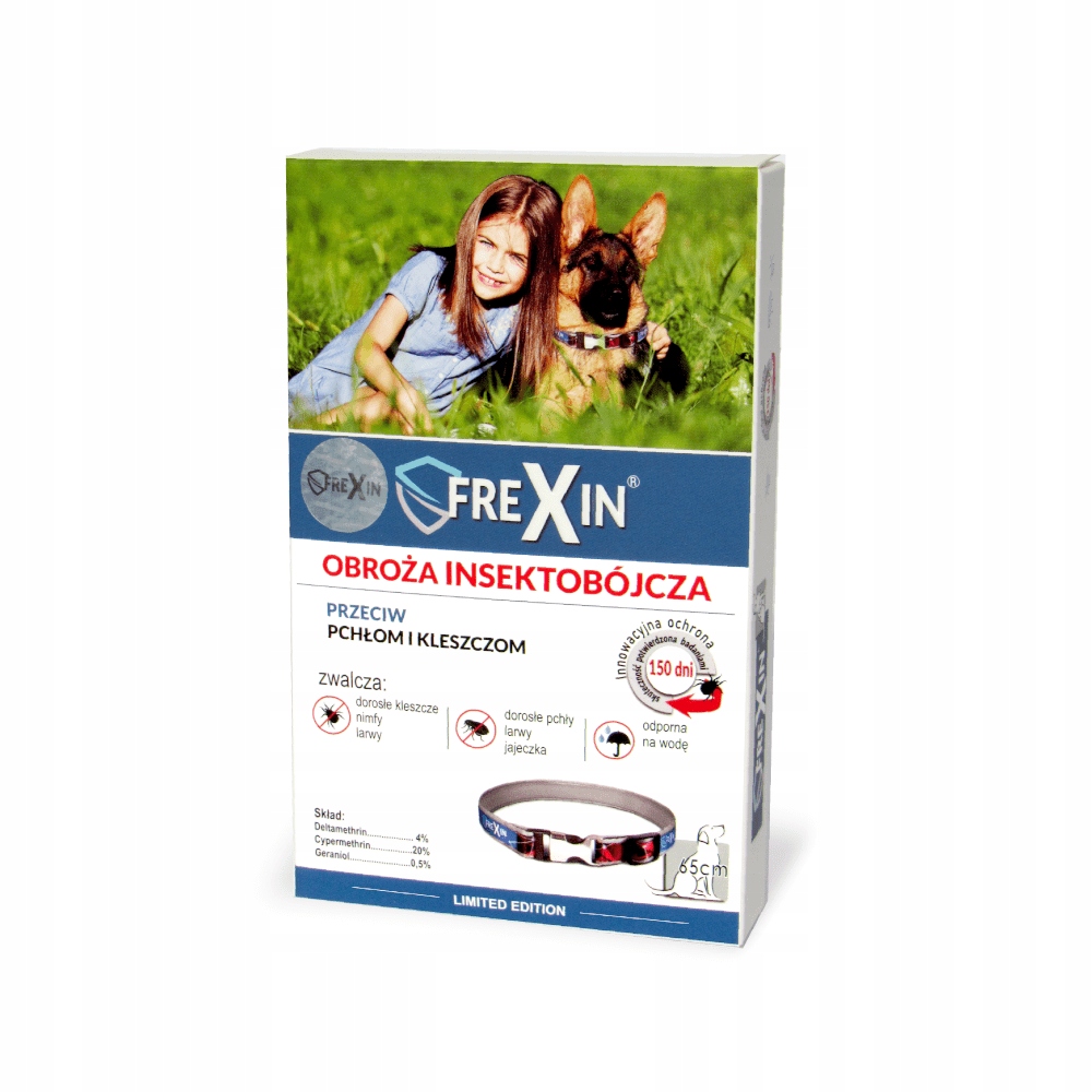 Levně Frexin Obojek Na Blechy A Klíšťata Pro Psy Velkých Plemen Nastavitelný 65 cm