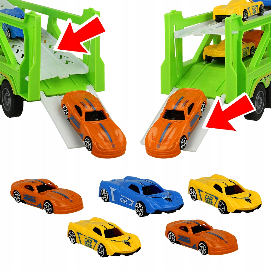 SAMOCHÓD INTERAKTYWNY TIR LAWETA RESORAKI AUTO CIĘŻARÓWKA NAPĘD DŹWIĘK LED Minimalny wiek dziecka 3