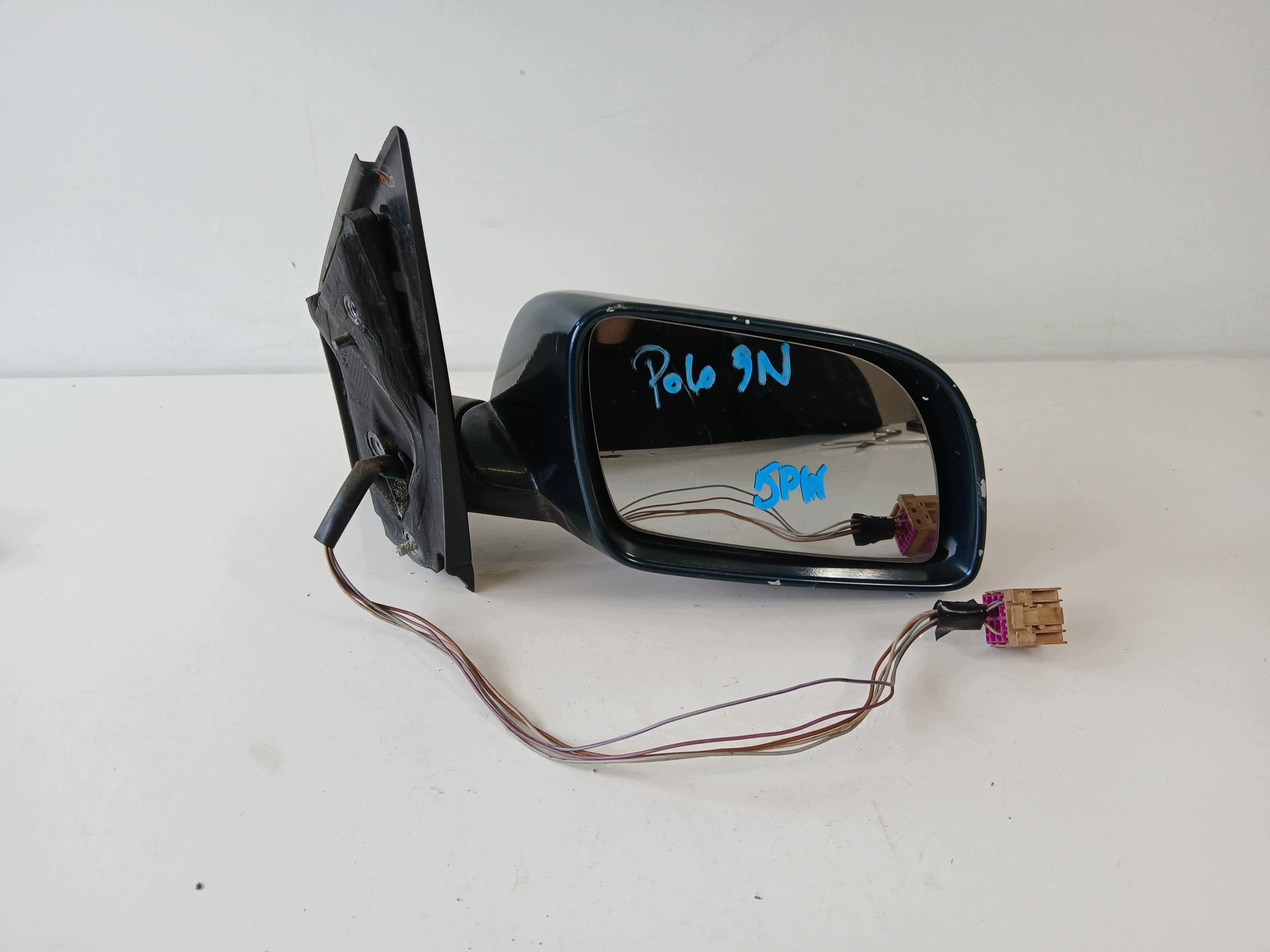 VW POLO 9N mirror right 5 PIN green