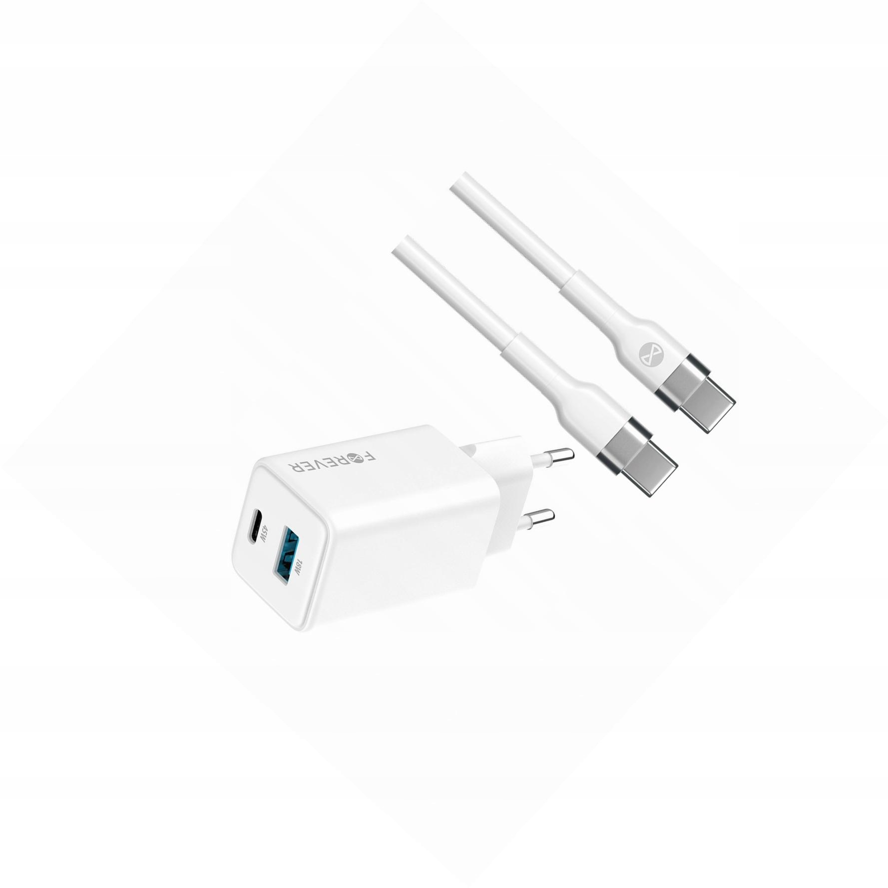 Szybka ładowarka GaN 45W 2 wejścia Usb i Usb-c z kablem do Xiaomi 13T