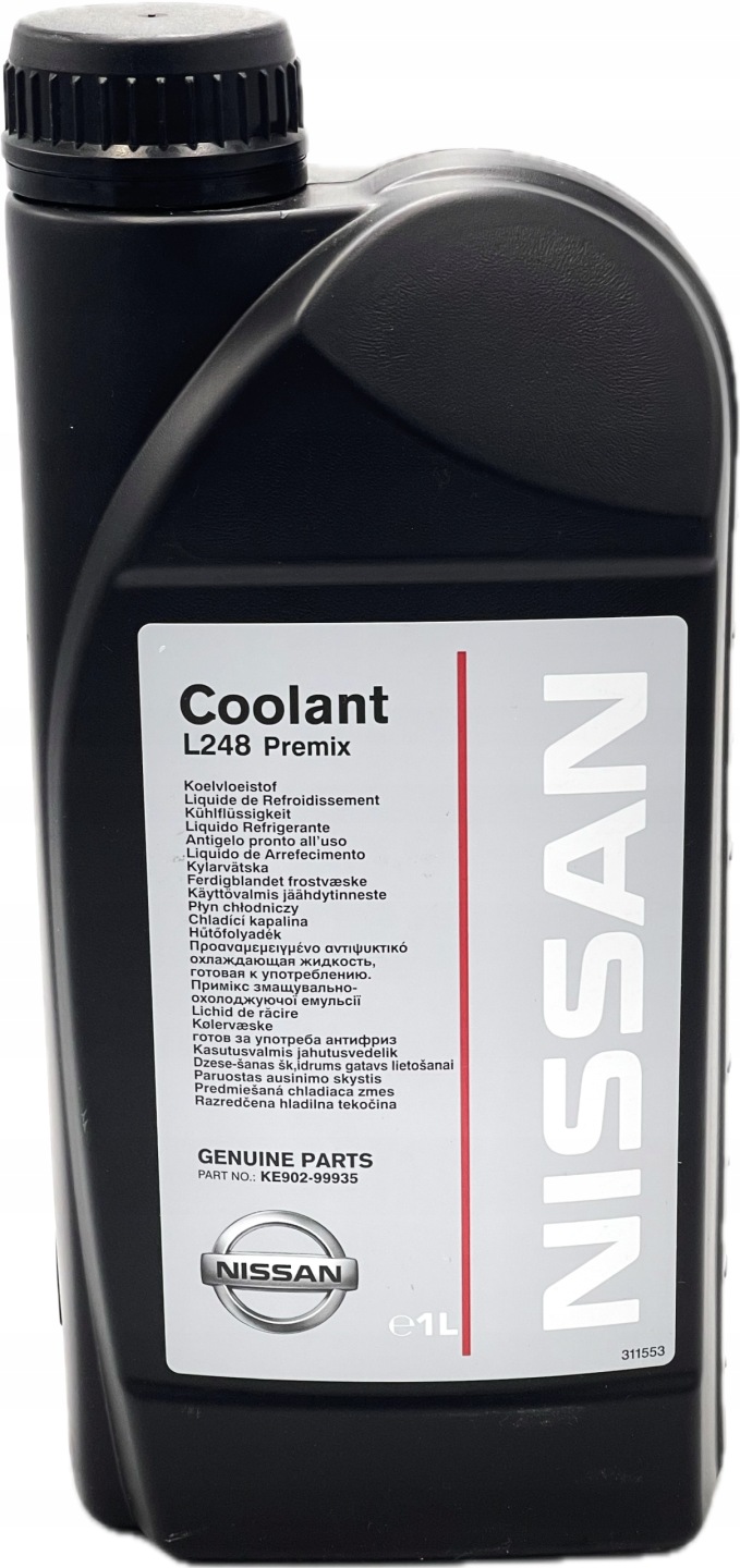 Płyn Do Chłodnic Nissan Coolant L248 Premix KE90299935 1000ML Oryginał Oe