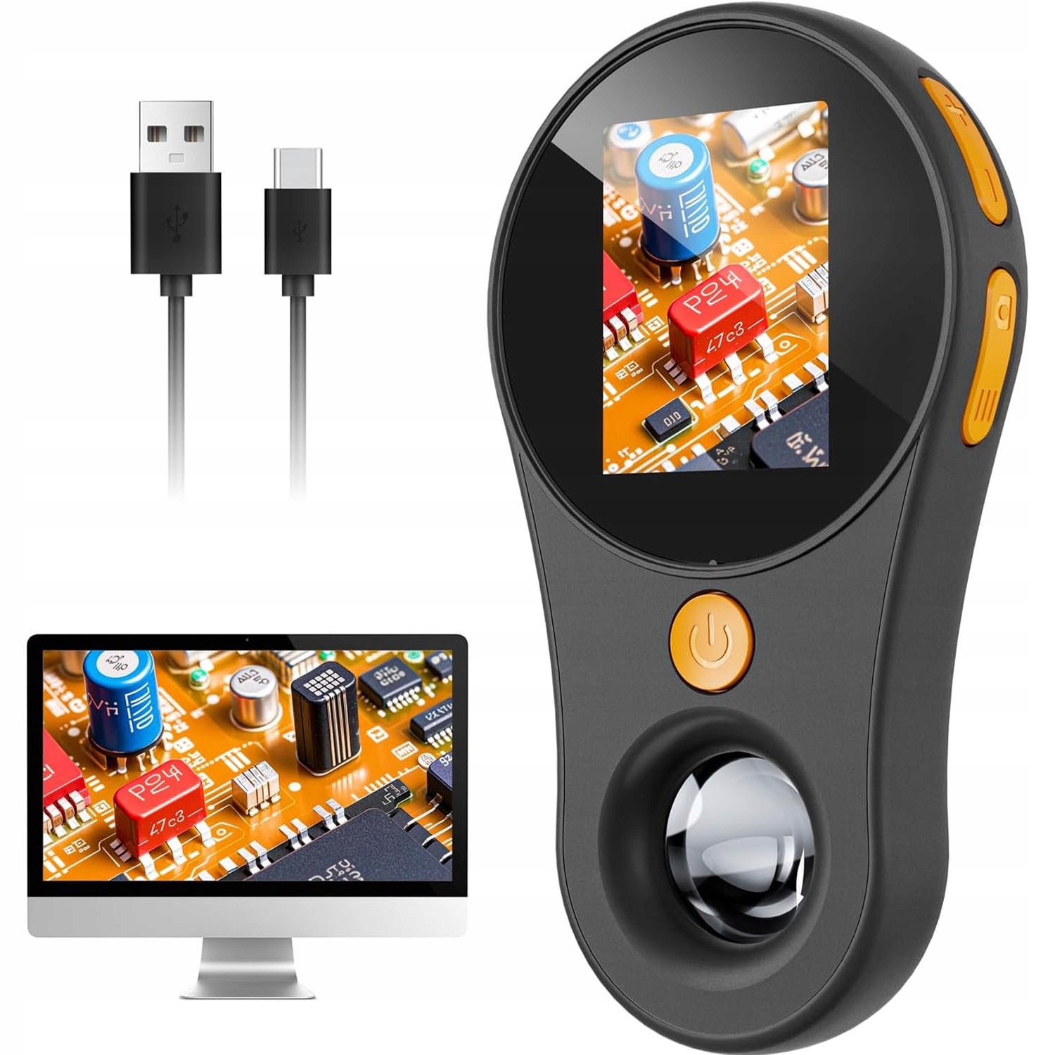 Přenosný Digitální Mikroskop Lupa 500X Pro Rostliny S Hmyzími Minerály