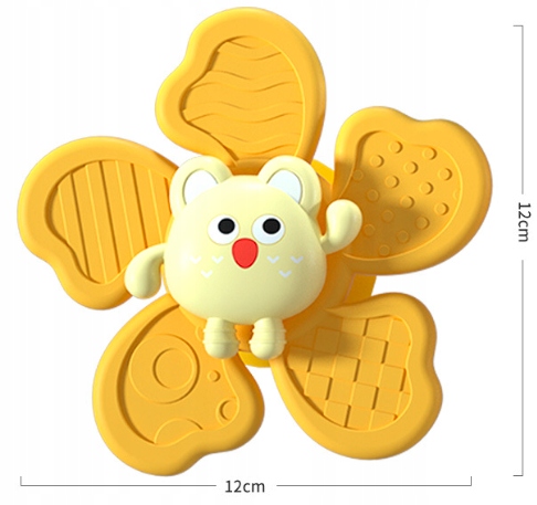 3X Fidget spinner ZABAWKA DO KĄPIELI sensoryczna z przyssawką GRZECHOTKA Wiek dziecka 0 +
