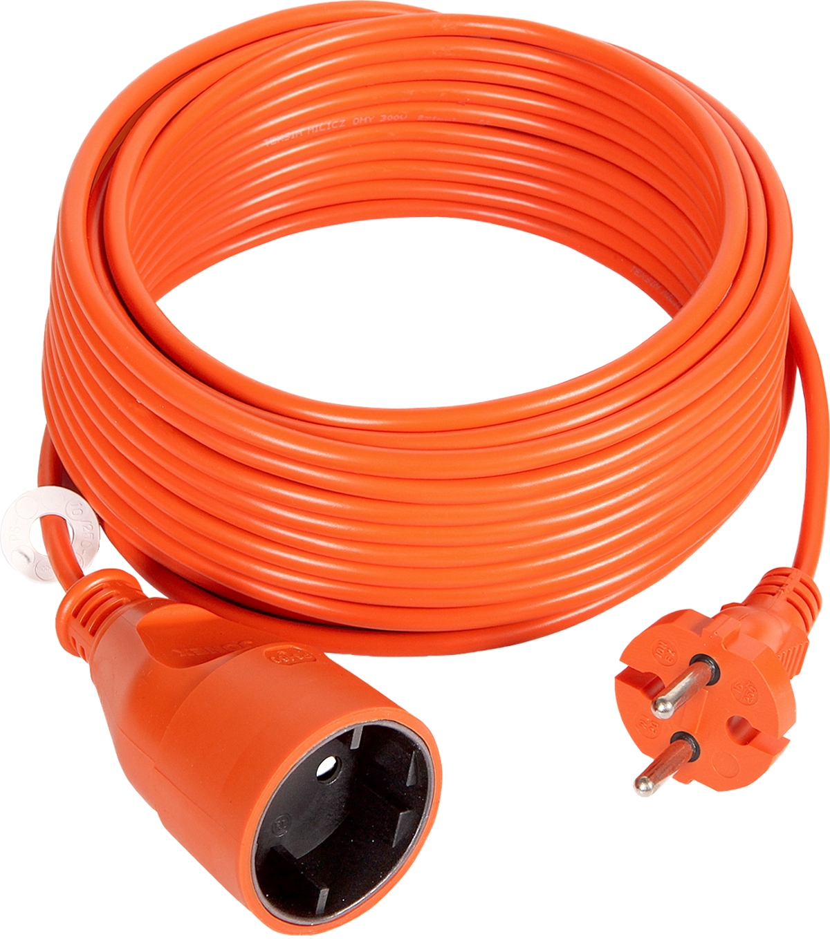 Prodlužovací Kabel pro sekačku na trávu 1 zásuvka 30 m oranžový bez uzemnění