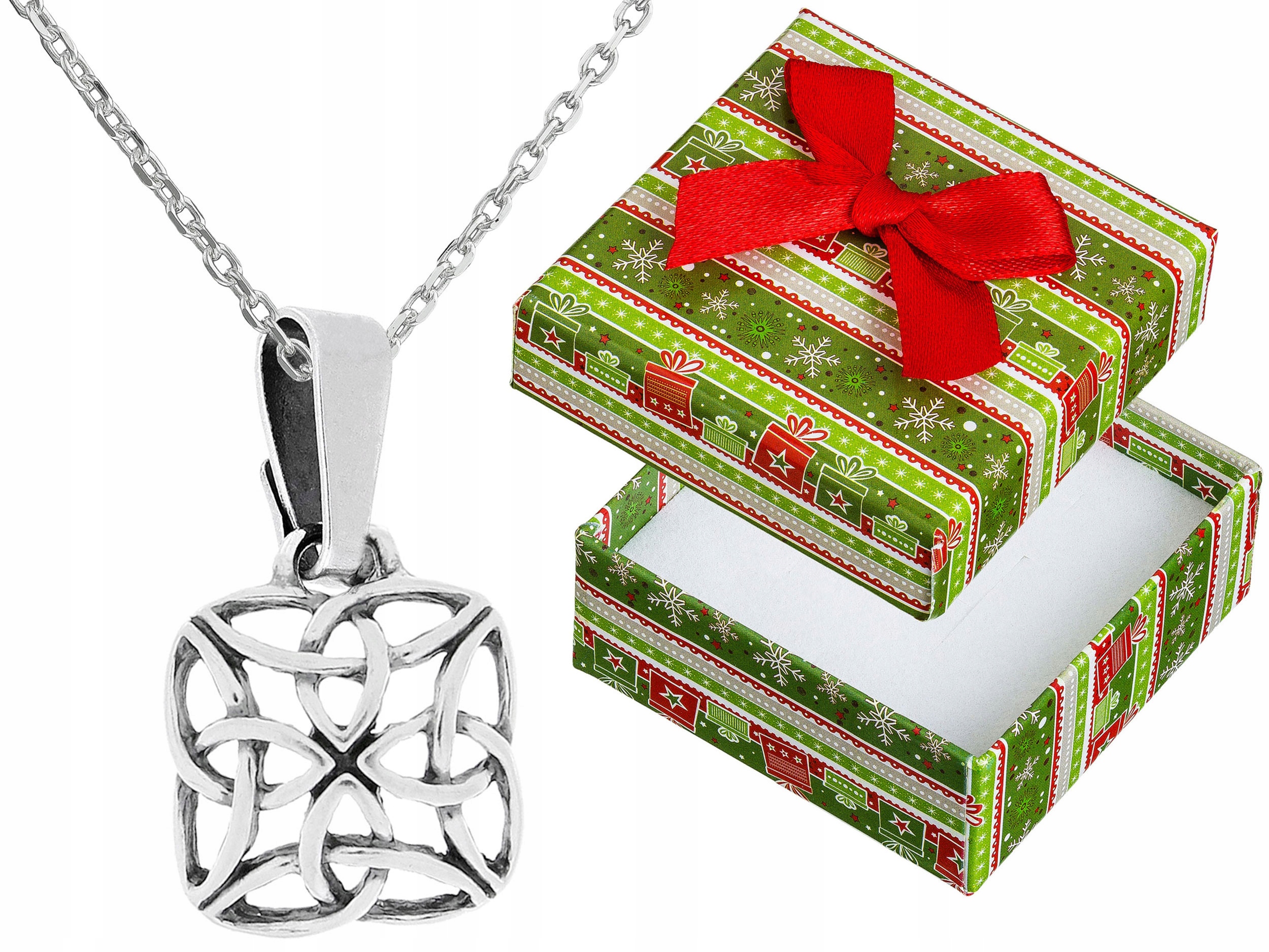 Dlouhý Stříbrný Oxidovaný Dámský Náhrdelník Ažurový Čtverec Stříbro Ankier 65