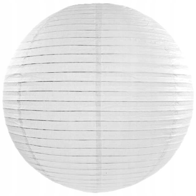 

dekoracja wisząca Kula lampion 25 cm Biały na ślub