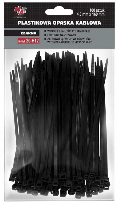 

Ma Professional opaska kablowa 4,8 mm x 160 100szt