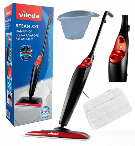 Mop parowy Vileda 1550 W / 400 ml (Vileda Steam XXL mop parowy) • Cena,  Opinie 14757051053 •