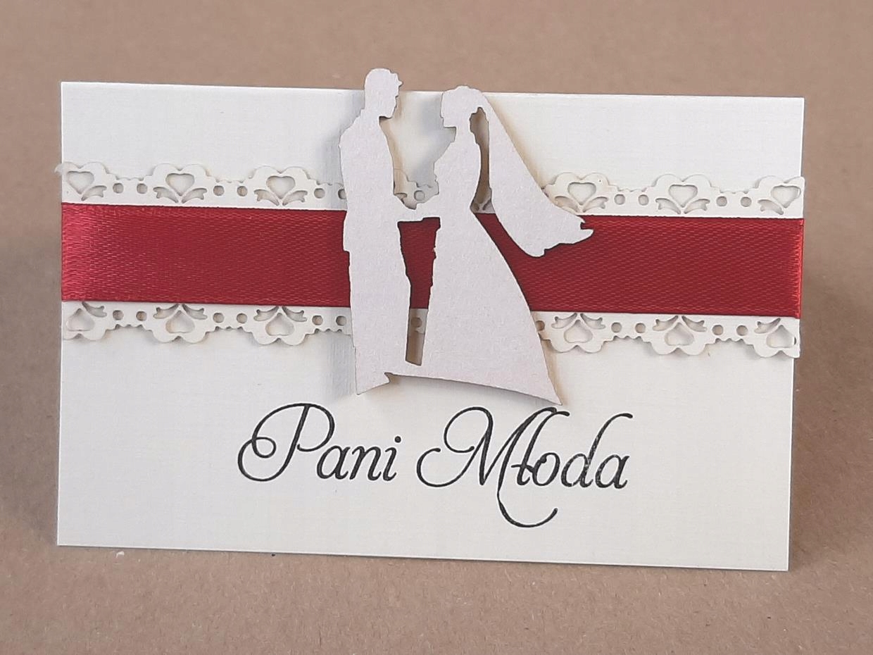 Winietki z Parą młodą z zaproszenia 3d Mostek Marka inny