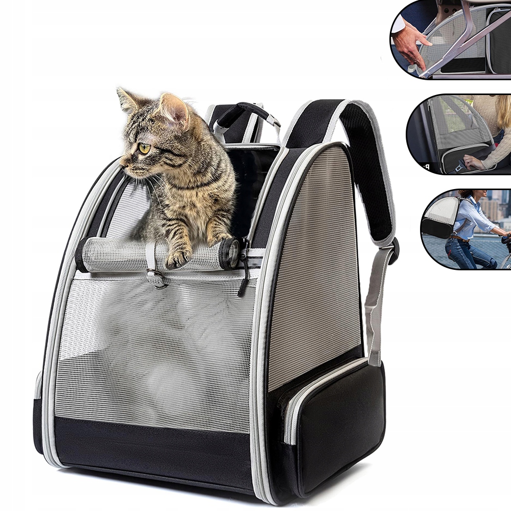 Transporter dla Kota Psa Królika Plecak Torba Kojec 3w1 Składany