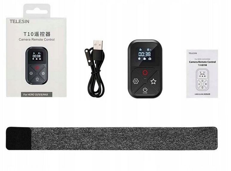 Pilot Zdalny do GoPro Hero 12 11 10 9 8 BLACK 80m Telesin Wodoodporny IP54 Model GP-RMT-T10