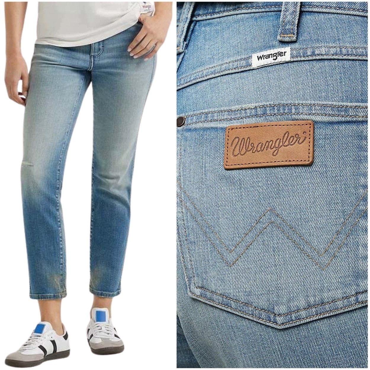 Dámské džínové kalhoty Wrangler Walker s vysokou přiléhavou dírkou W32 L32
