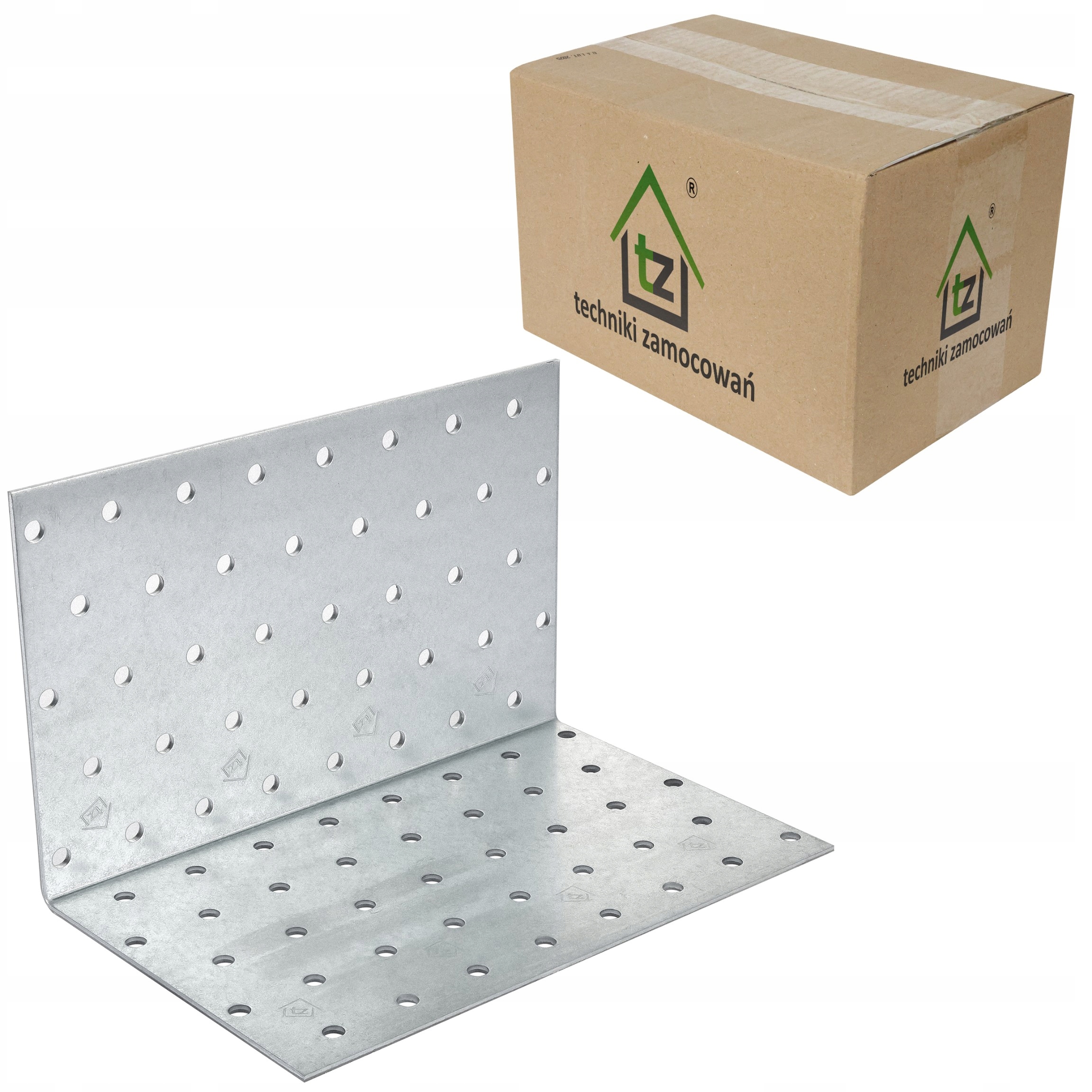 Perforované ocelové úhelníky 100x100x160 x 2 mm 25 ks montážních prvků KM26