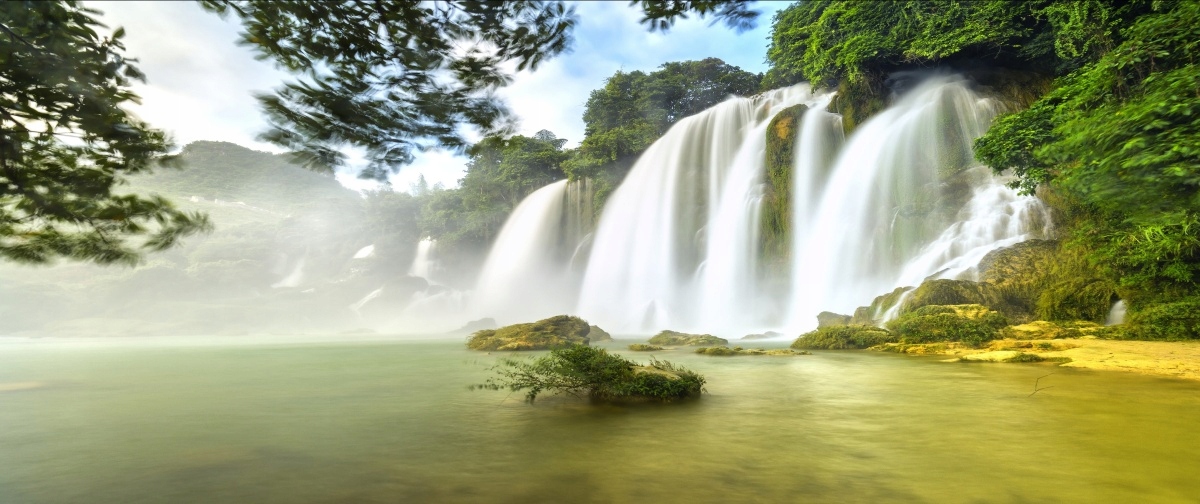 

Fototapeta Flizelinowa Wodospad Ban Gioc 250x104