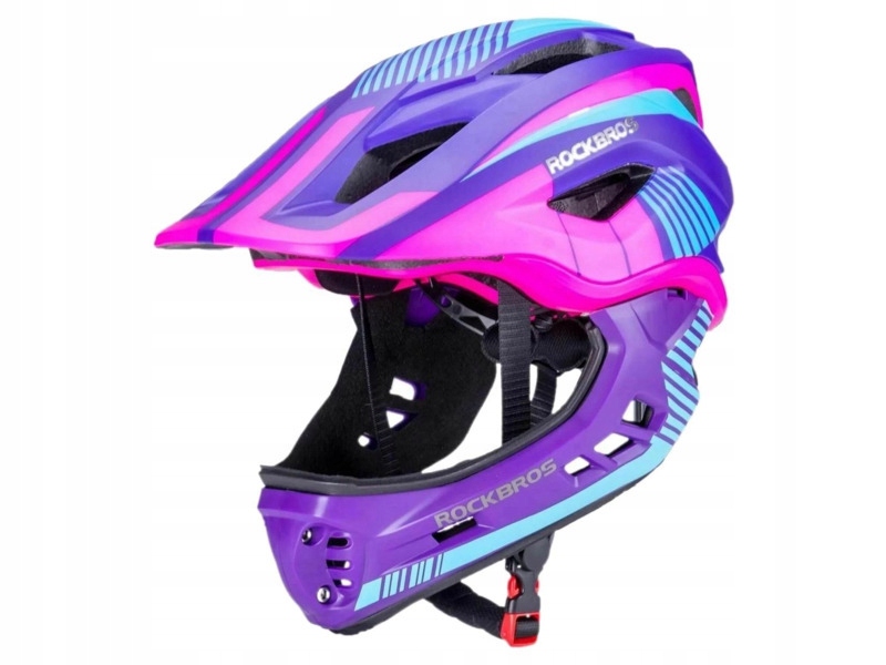 Kask rowerowy Rockbros TT-32SBPP-M Fioletowo-różowy dla Dzieci (rozmiar M)