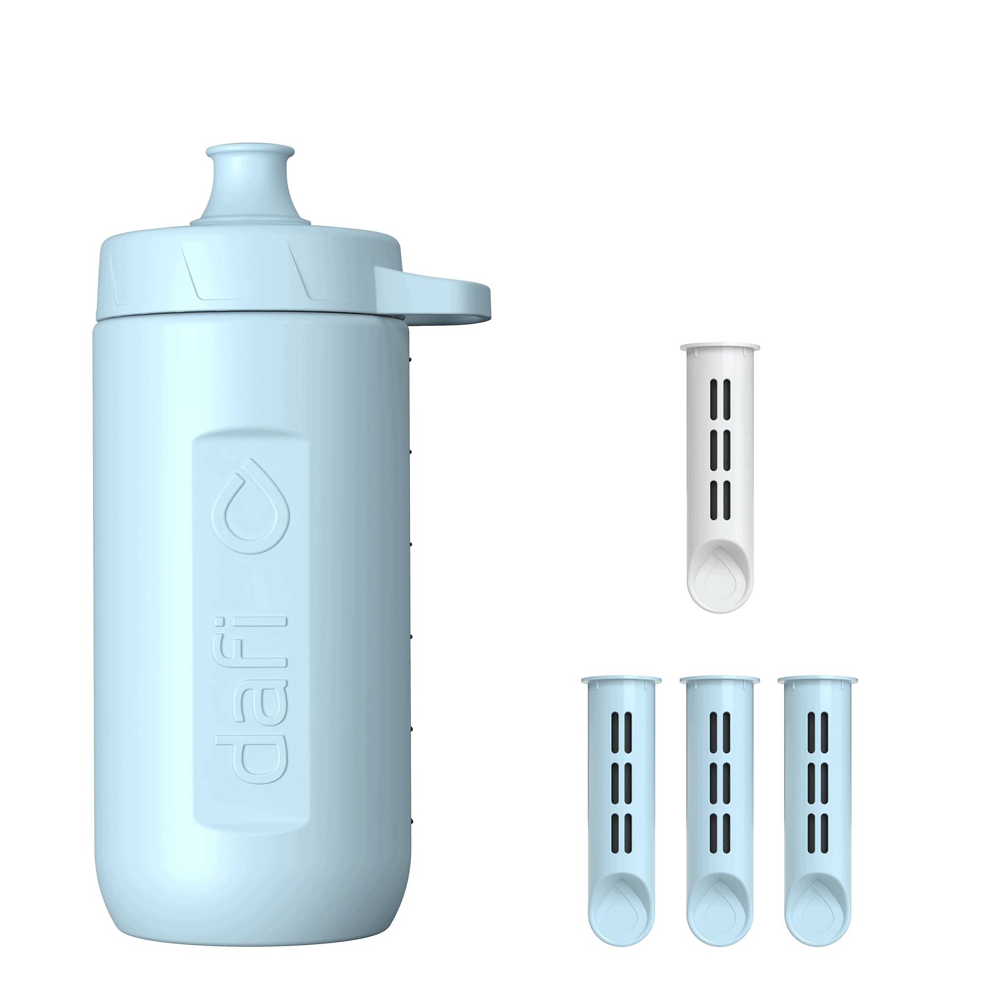 Sportowy Bidon na Wodę z 4 WkDafi Rush 0,6 Dove Blue Niebieski