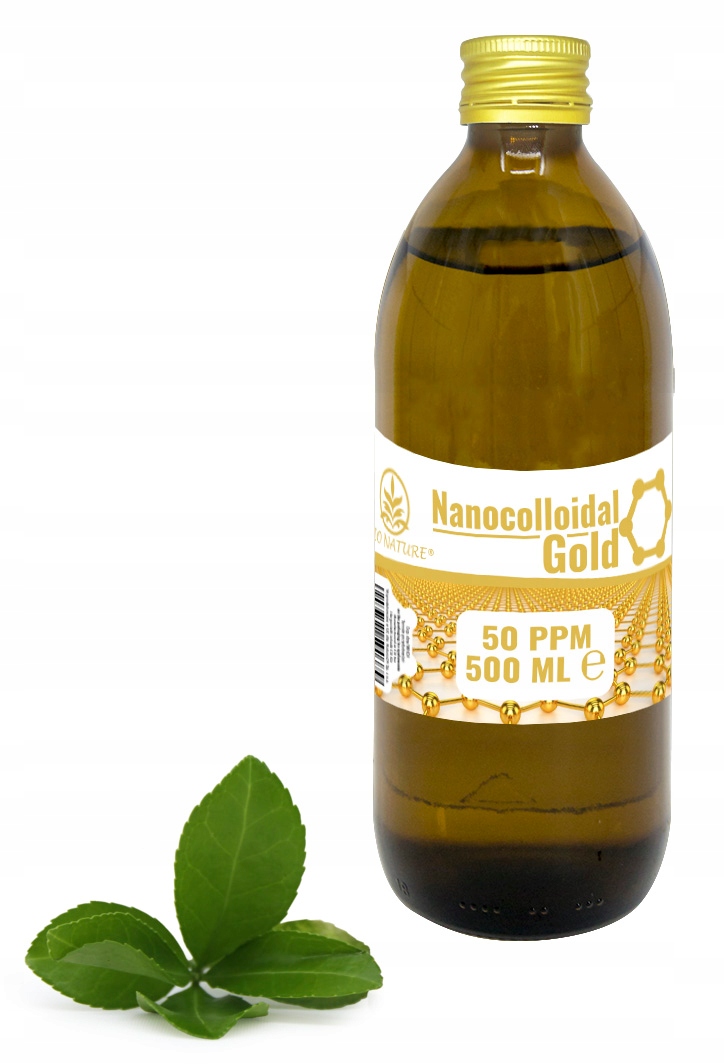 Złoto nanokoloidalne plazmowane koloid 50ppm 500ml