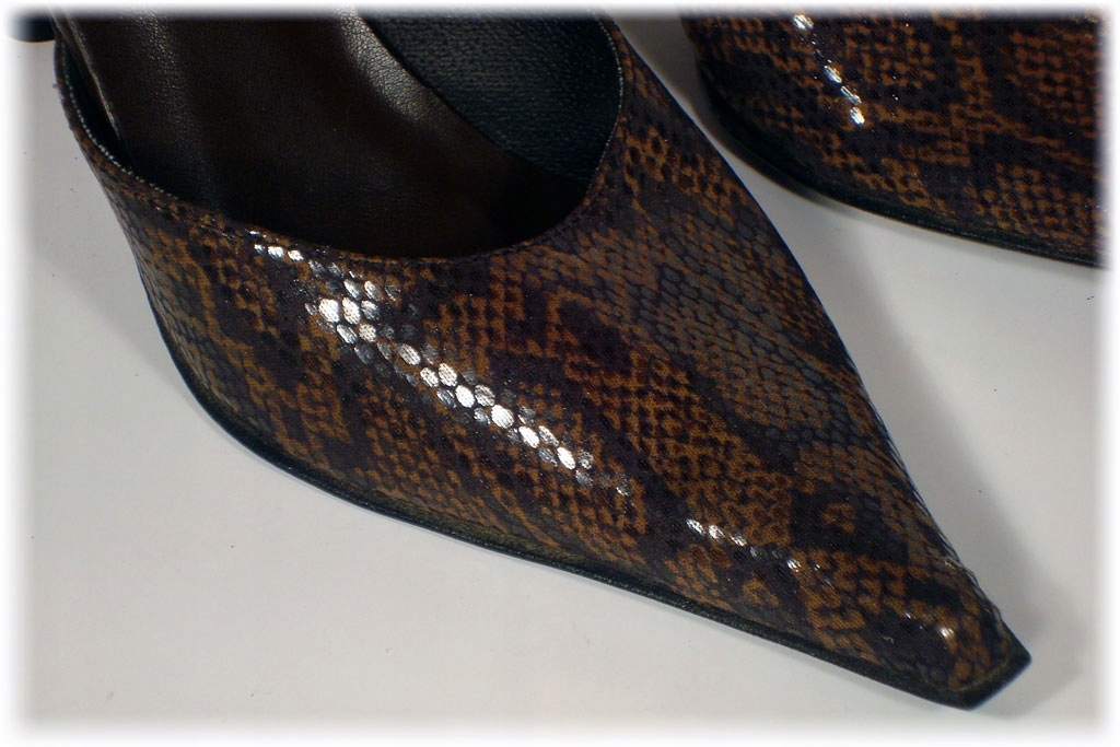 SZPILKI SZPILECZKI SKÓRA WĘŻA CZÓŁENKA BUTY SZPIC