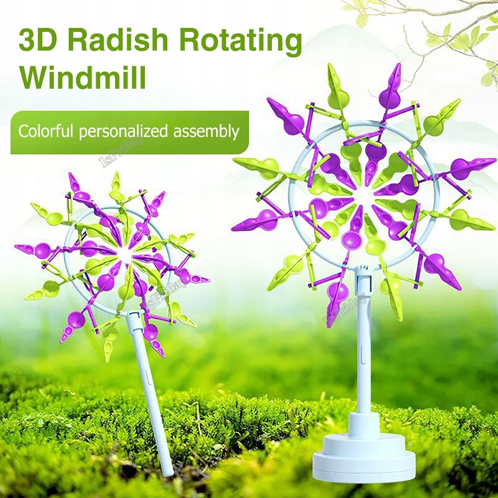 3D Colorful Rotating Windmill Handheld Flowing Wind Spinner Sunflower Marka Pozostałe