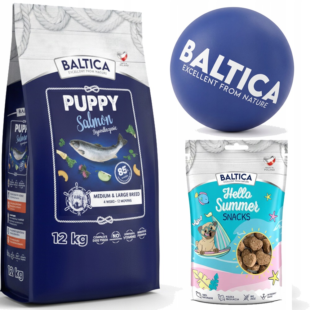 Baltica Puppy Salmon Hypoallergenic M/L 12KG Szczenięta Duże Rasy Bez Zbóż