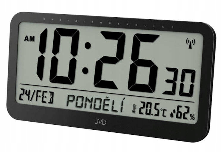 Veľké Hodiny RB9359 Termometer DCF77 Dni V Týždni Pl