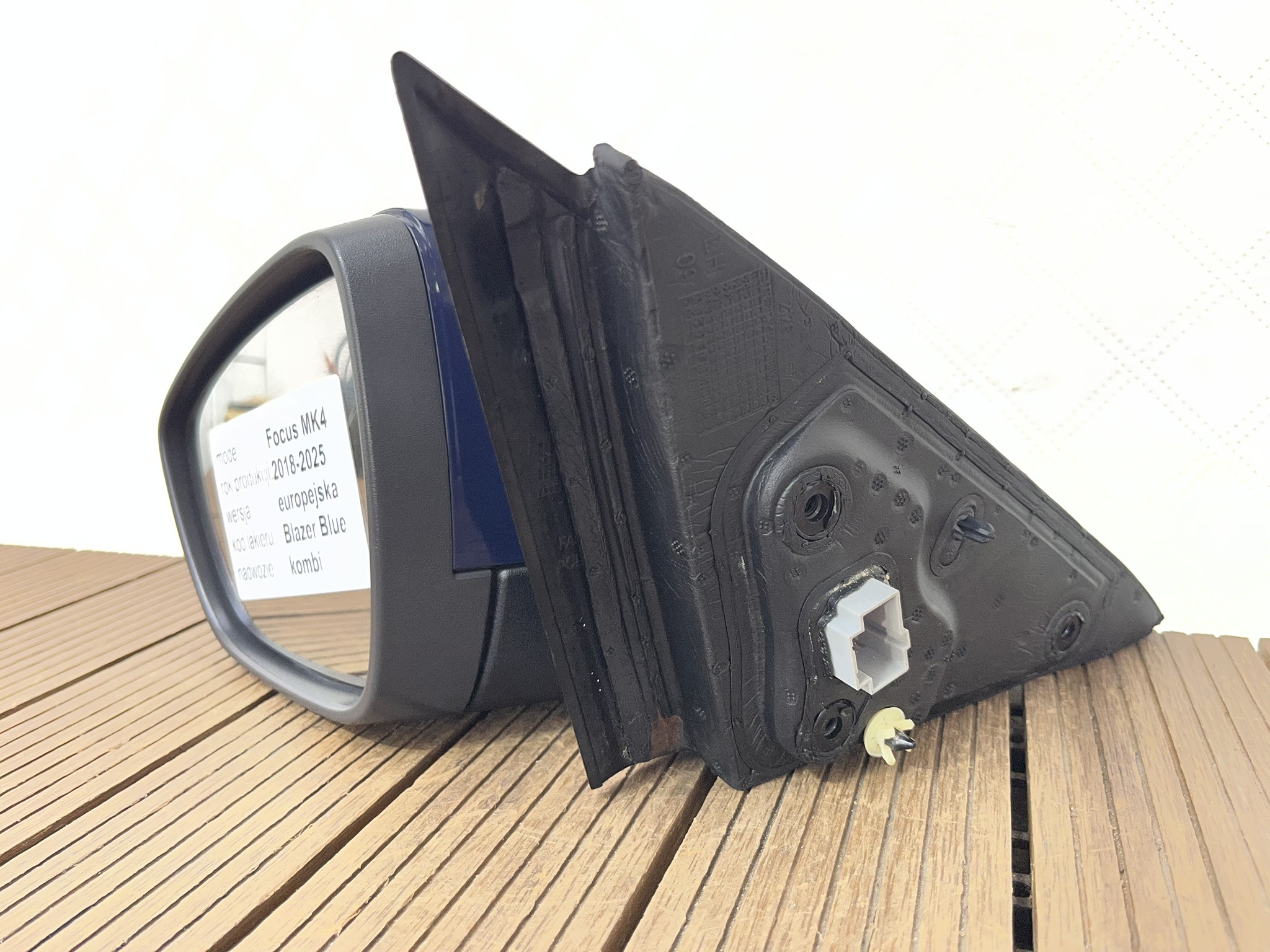 FORD FOCUS MK4 18-22 mirror left 6-PIN colour BLAZER BLUE