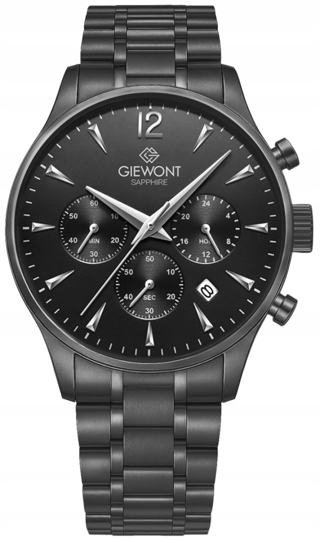 Pánské Hodinky Giewont Chronograph Sapphire Czarny GW6310-B1