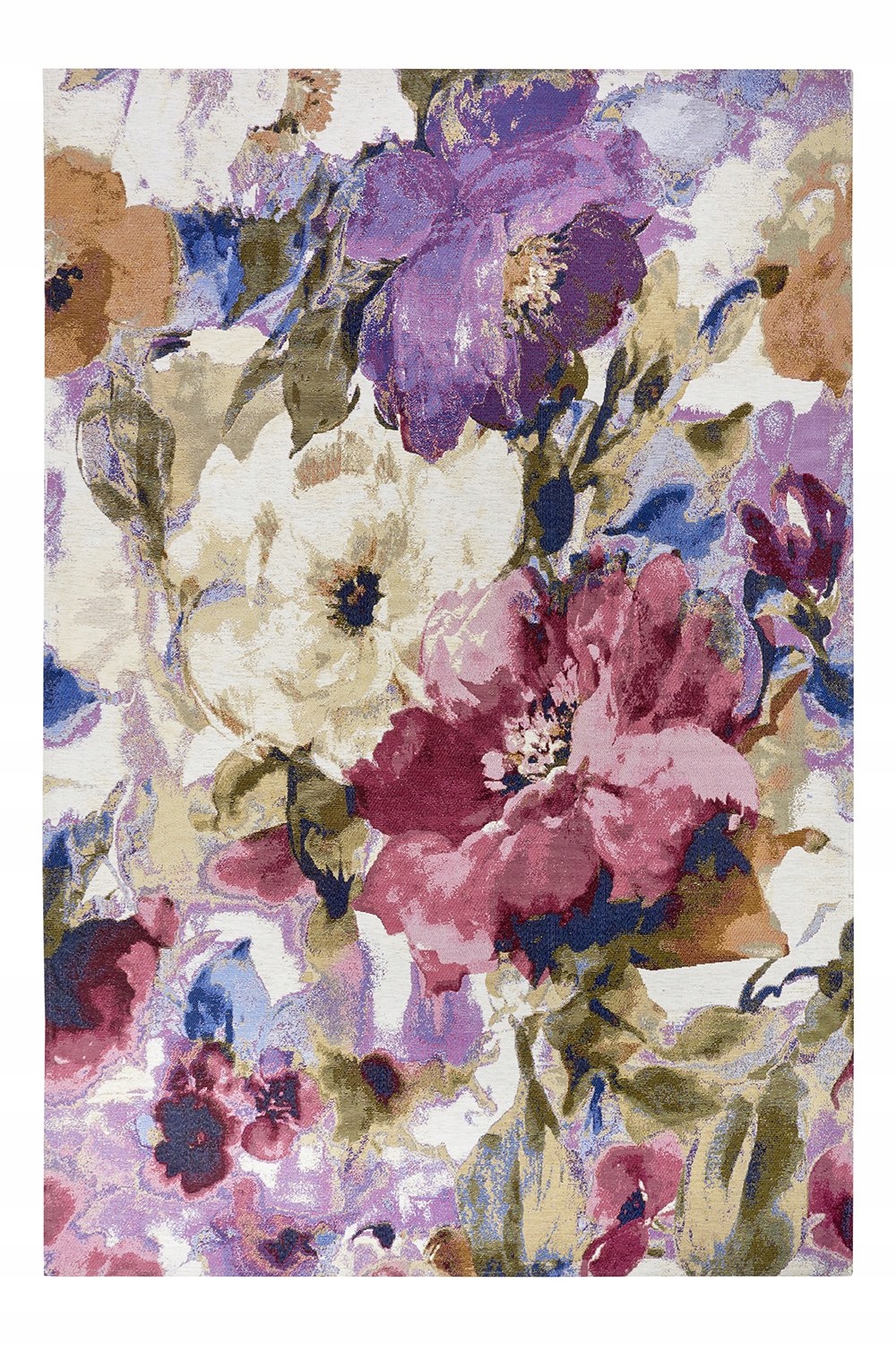 Koberec do obývacího pokoje 150x220 cm, protiskluzový, univerzální, květinový vzor