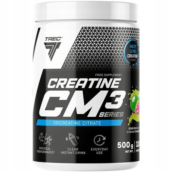 Trec Nutrition CM3 Powder – kreatin citrát 500 g kyselá žvýkačka
