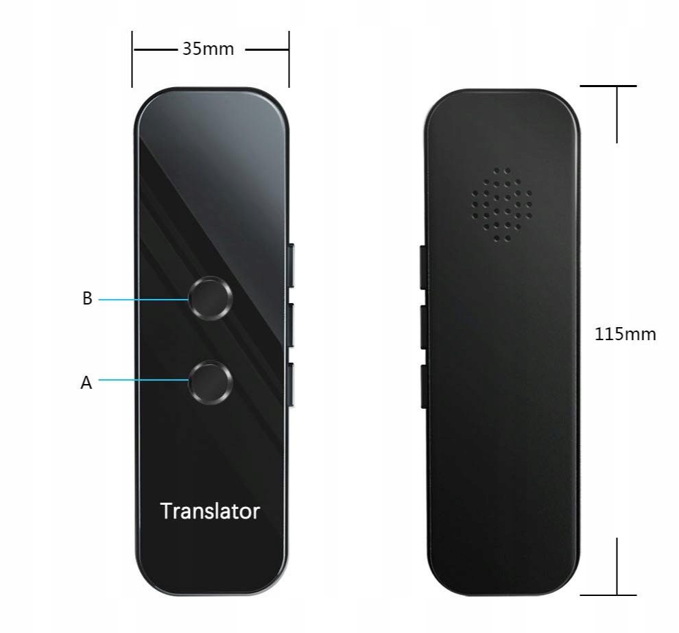 TŁUMACZ GŁOSOWY NATYCHMIASTOWY PRZENOŚNY TRANSLATOR 136 JEZYKÓW MOWY Model MUAMA