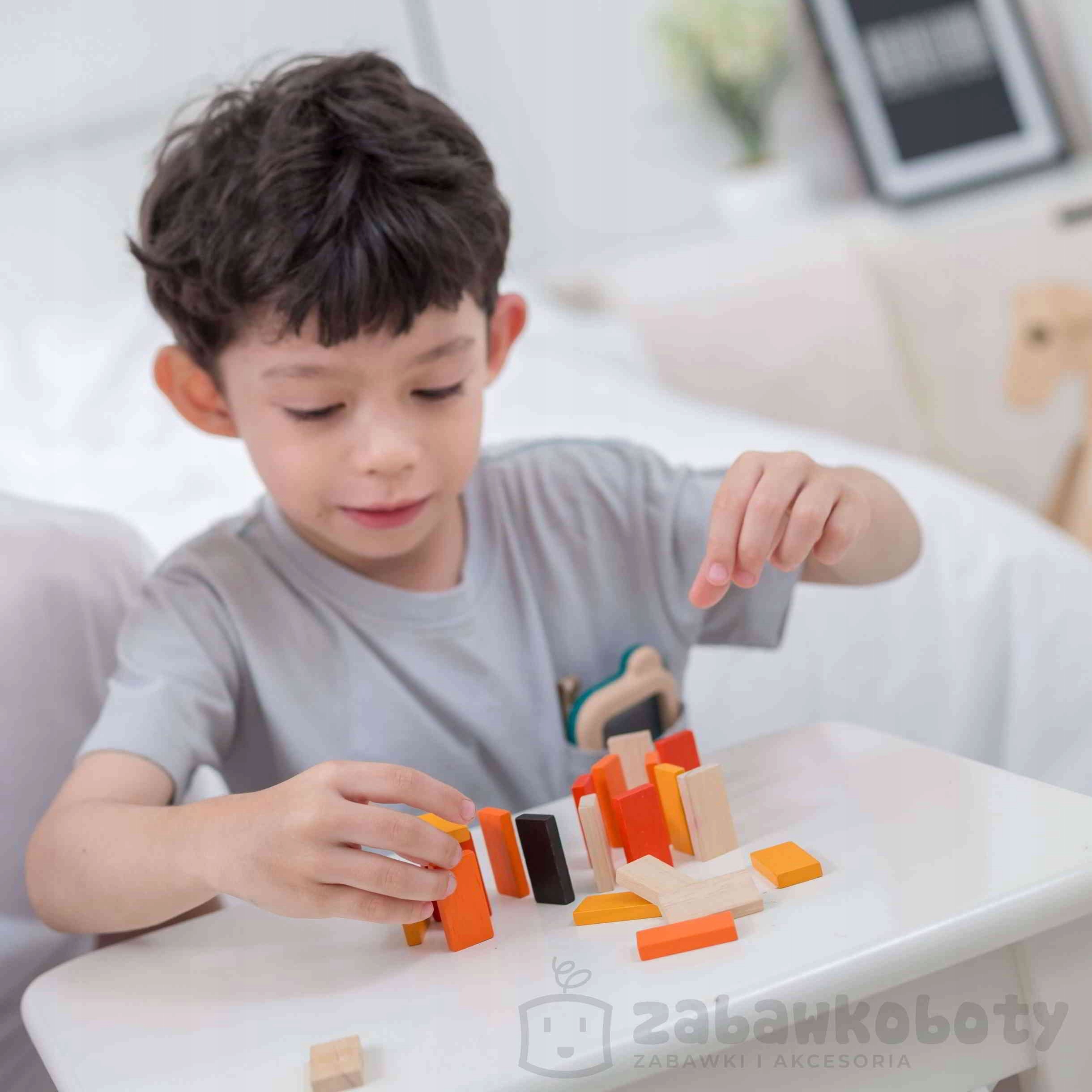 MINI DOMINO WYŚCIG GRA ZRĘCZNOŚCIOWA - PLAN TOYS Płeć chłopcy dziewczynki