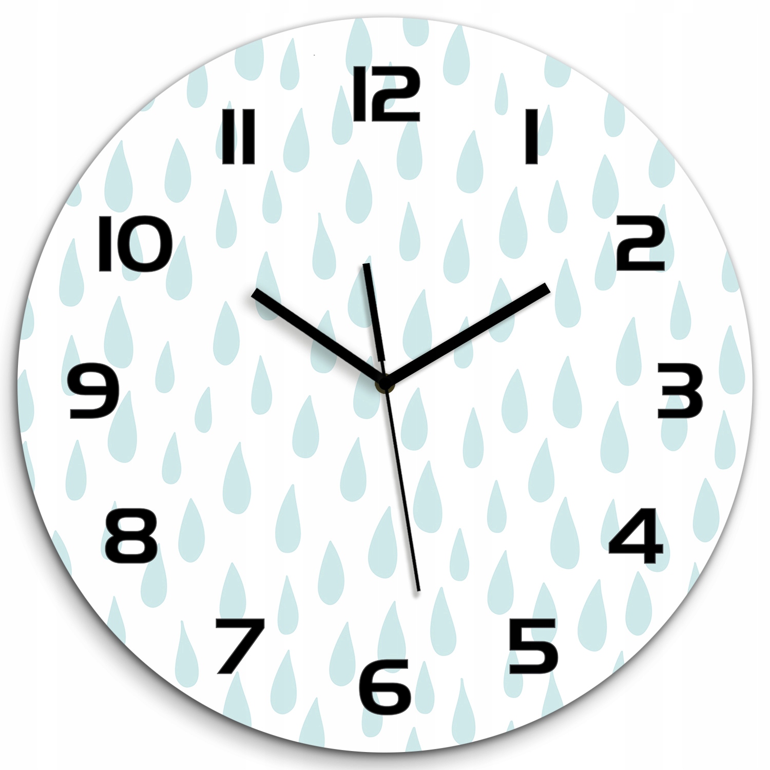 

Zegar ścienny ze szkła hartowanego Kropelki fi 60