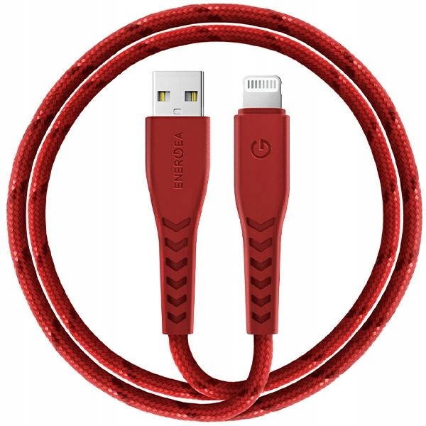 Energea kabel Nyloflex Usb Lightning Charge and Sync C89 Mfi 1.5 m červený