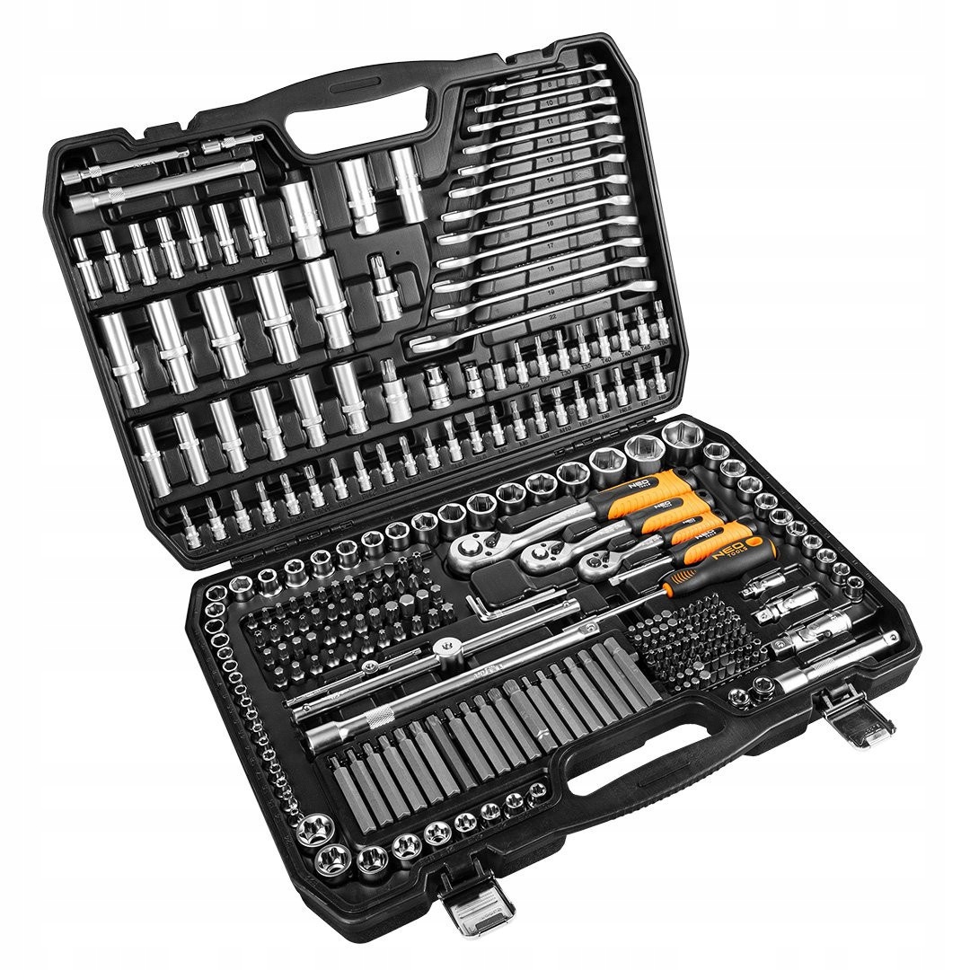 

Zestaw Klucze Nasadowe 300 El Walizka Neo Tools