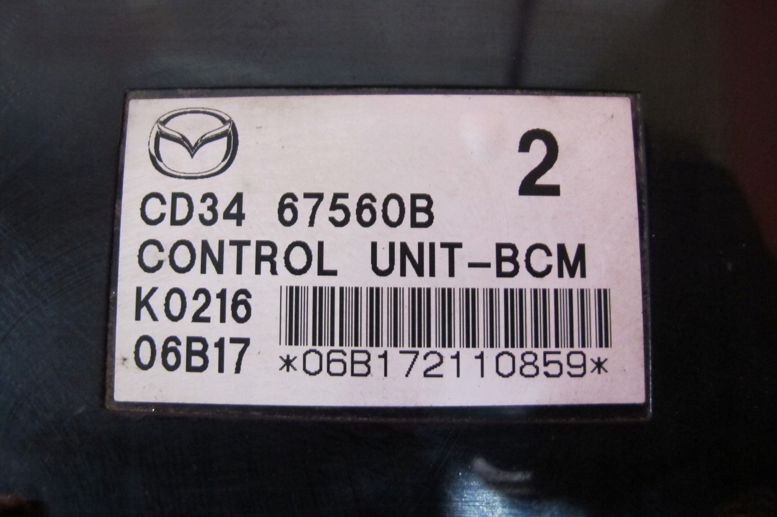 MAZDA 5 CR19 05- module control unit KOMFORTU BCM CD3467560B